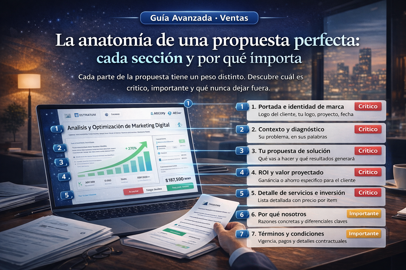 La anatomía de una propuesta perfecta: cada sección y por qué importa